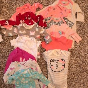 0-3 Baby Girl clothes - Gerber and Carter